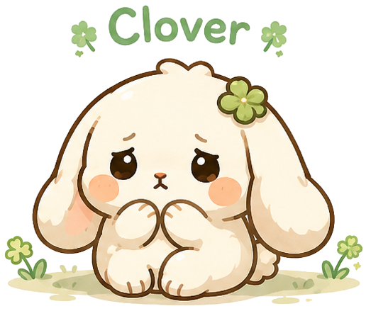 Clover, cream-colored lop-eared rabbit